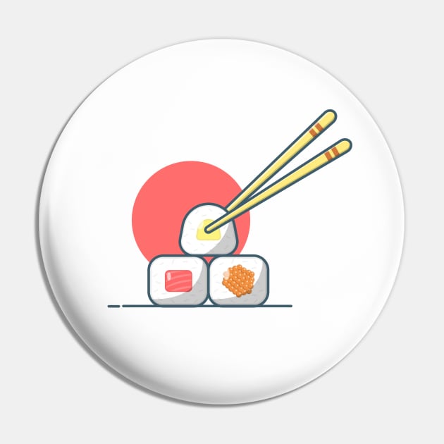 3 Sushi Roll Pin by KH Studio