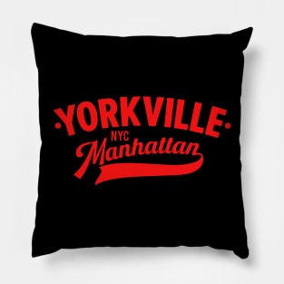 Yorkville Minimalist Logo - Manhattan Chic Apparel - New York City Pillow