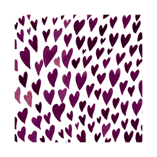 Valentines day hearts explosion - burgundy T-Shirt