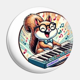 Spectacled Squirrels Synth, Melodies for Peace Pin