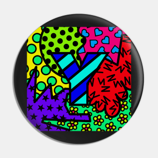 Alphabet Series - Letter Y - Bright and Bold Initial Letters Pin