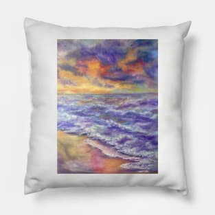 Beautiful colourful coastal landscape Pillow