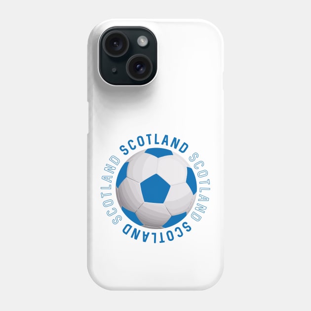 Blue and White Scotland Football Design Phone Case by MacPean