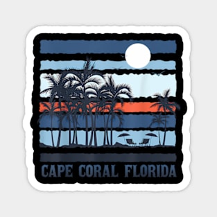 Cape Coral Florida Summer Travel 80S Beach Magnet