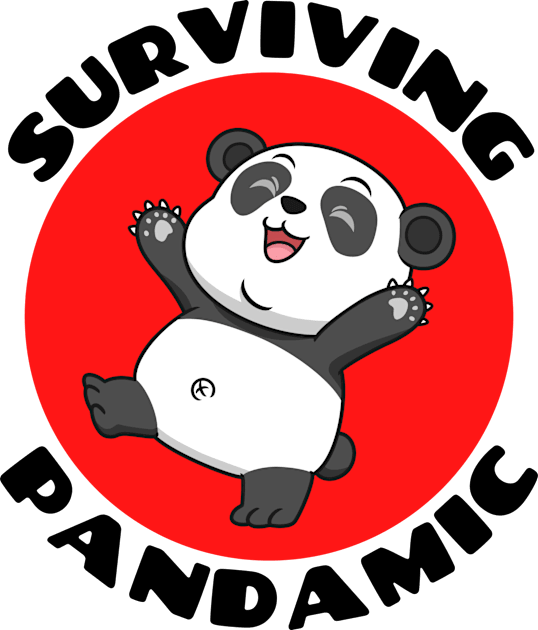 Surviving Pandamic | Panda Pun Kids T-Shirt by Allthingspunny