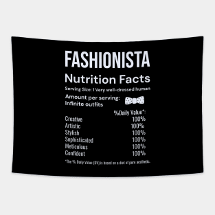 Fashionista Nutrition Facts Tapestry