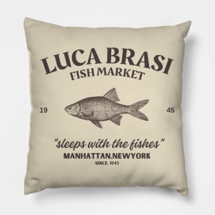 Lucas Brasi Sleeps With The Fishes Vintage Look Design Fanart 1 Pillow