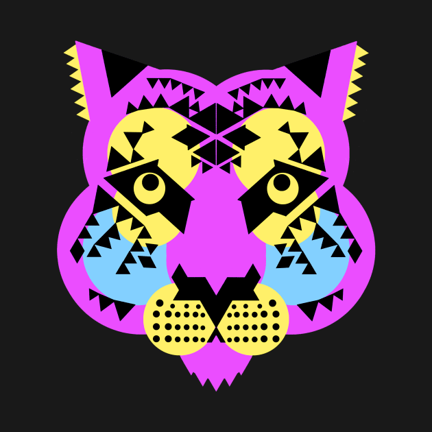 Tiger face, Neon Purple by AnimalMagic