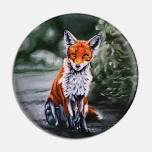 Midnight Fox Pin