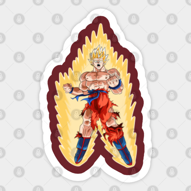 Dragon Ball Z Goku S Rage Full Color Dragon Ball Sticker