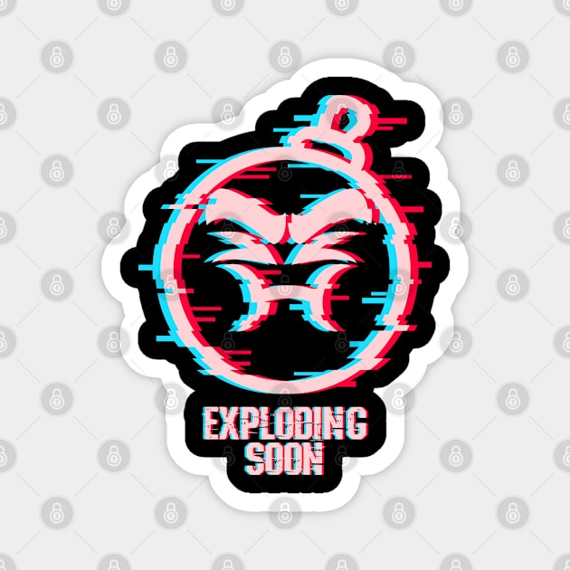 Vaporwave Explosion Magnet by CrissWild