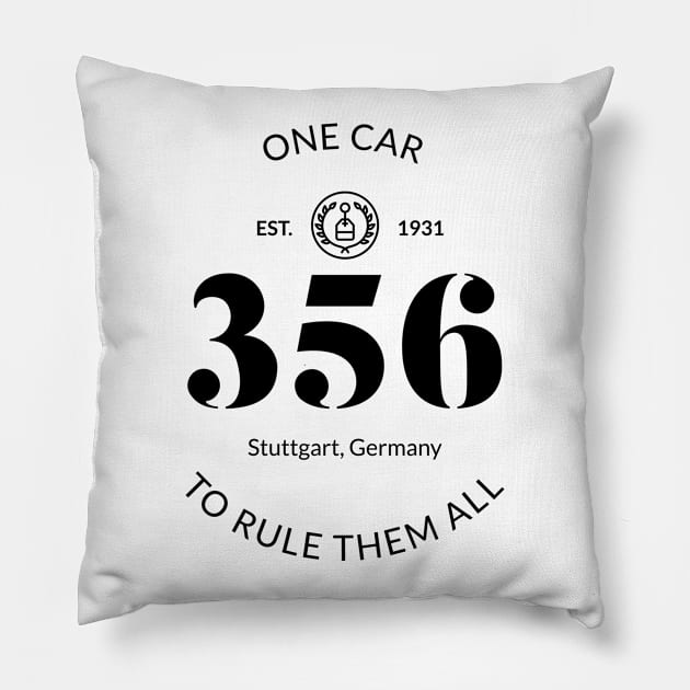 356 - One Car To Rule Them All - White Pillow by v55555