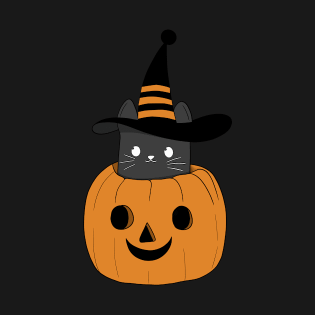 Cute Halloween Cat by Rishirt