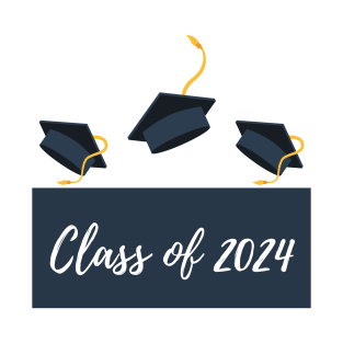 Class Of 2024. 2024 Design for Class Of/ Senior/ Graduation. Navy T-Shirt