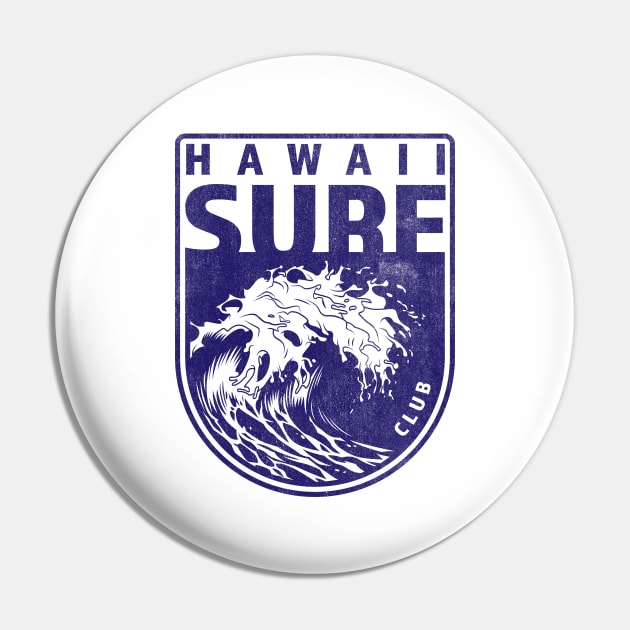 Hawaii Surf Club Pin by PowelCastStudio