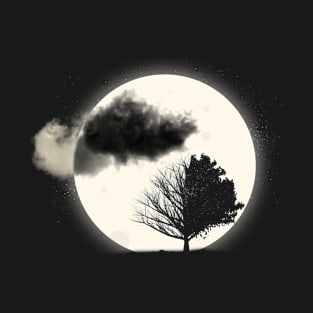 Half dead tree and moon T-Shirt