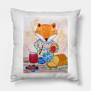 Breakfast with Mr. Fox Pillow