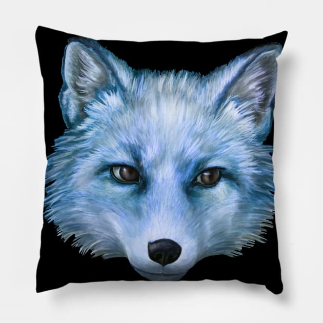 Arctic fox Pillow by Perezart99