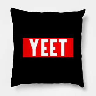 YEET - Cool Big Red Yeeting Text for Boys T-Shirt Pillow