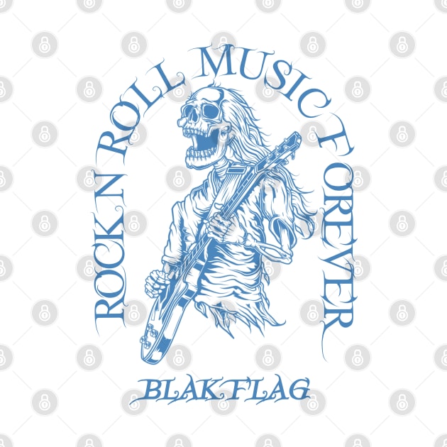 Black Flag /// Skeleton Rock N Roll by Stroke Line