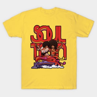 Soul Train Eye-catching T-Shirt, Faded S