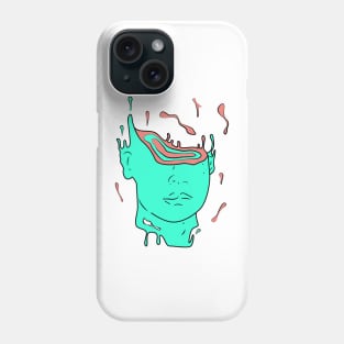 psychedelic abstract portrait (CYAN) Phone Case