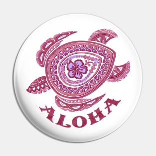 Aloha Pink Tribal Honu -4486 Pin