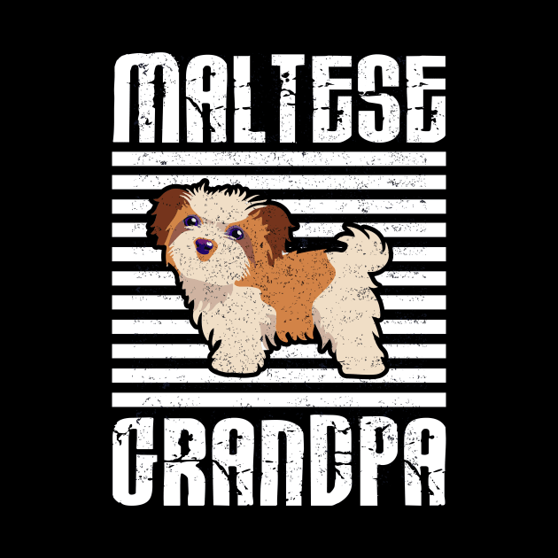 Maltese Grandpa Proud Dogs by aaltadel