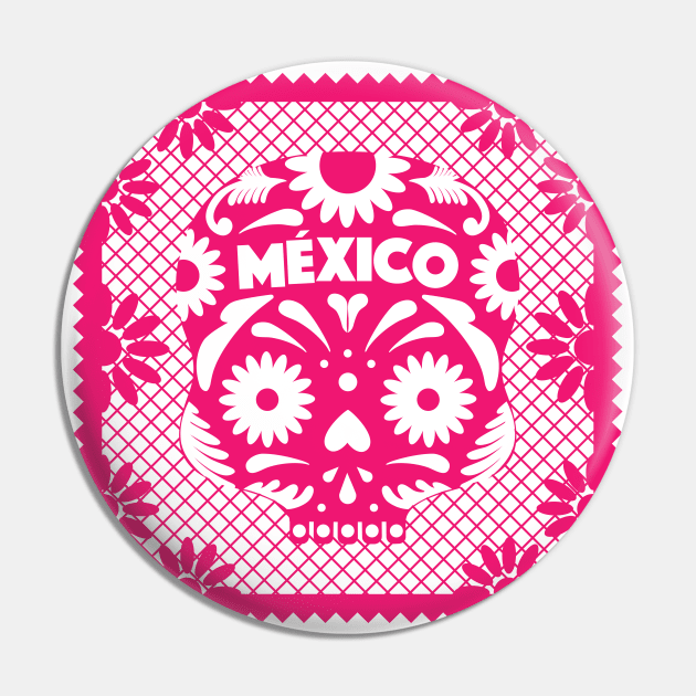 Mexican Day Of The Dead Pink Sugar Skull / Traditional Cultural Icon in México by Akbaly Pin by Akbaly