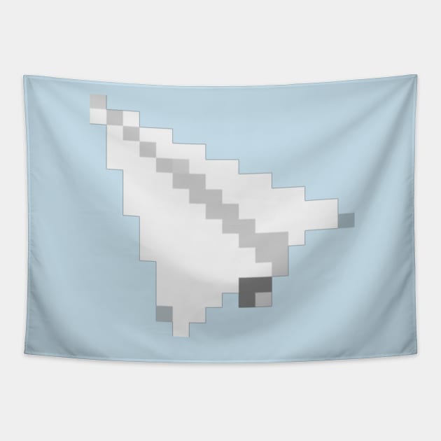 Paper Airplane Pixel Art Tapestry by christinegames