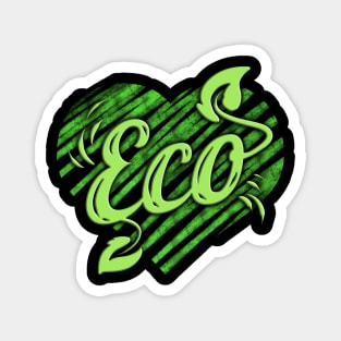 Green Leaves Logo Eco For Vegetarians And Vegan Magnet