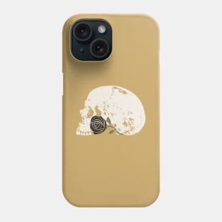 Vintage Skull and the Black Rose Phone Case