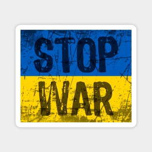 Stop War Ukrainian flag Magnet