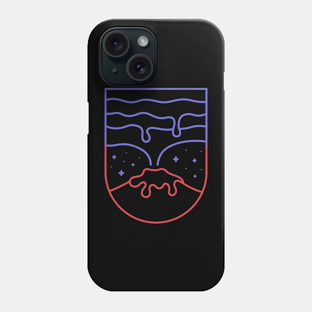 mountain eruption Phone Case by teeszone_design