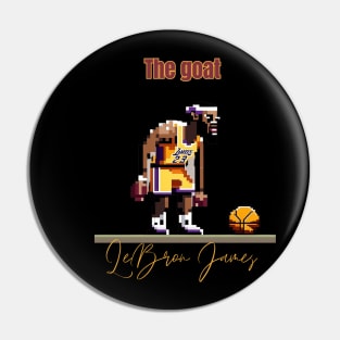 Lebron James goat pixel art Pin