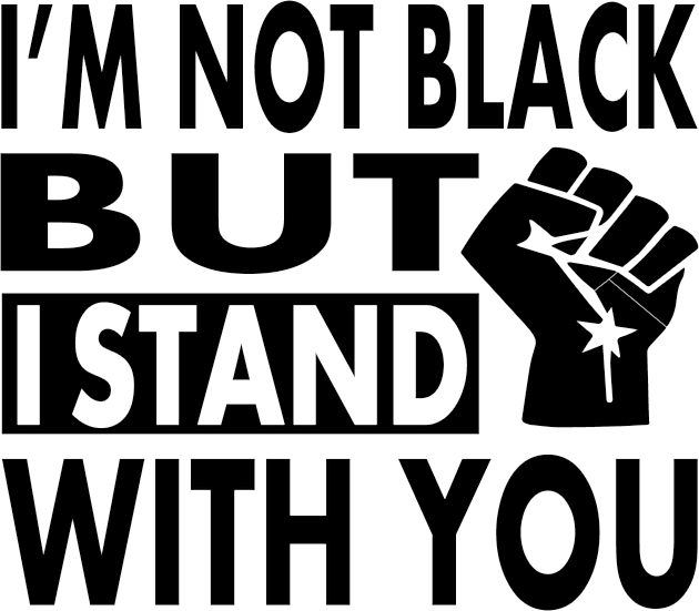 I'm not Black but I Stand With You, BLM Protest, distressed black lives matter, All lives matter Kids T-Shirt by slawers