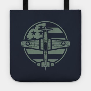 Vintage P51 Mustang USAAF WWII Fighter Plane Tote