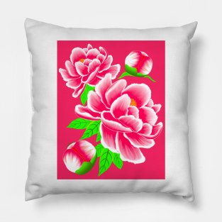 Prosperous Peony Pillow