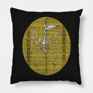 Pterodactyl fossil in Hawaiian Pattern Pillow