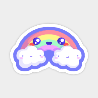 Super Cute Pastel Rainbow - Kawaii Rainbow - Cute Rainbow Magnet