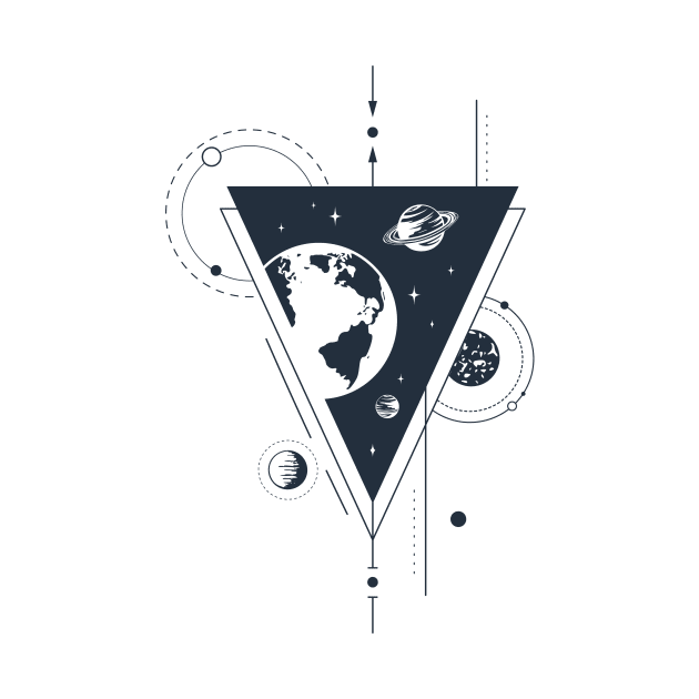 Space. Double Exposure. Geometric Style by SlothAstronaut