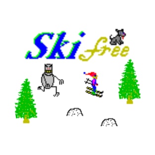 Skifree Retro 90’s PC Game T-Shirt