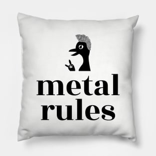 Metal Rules Cool Duck Quack Pillow