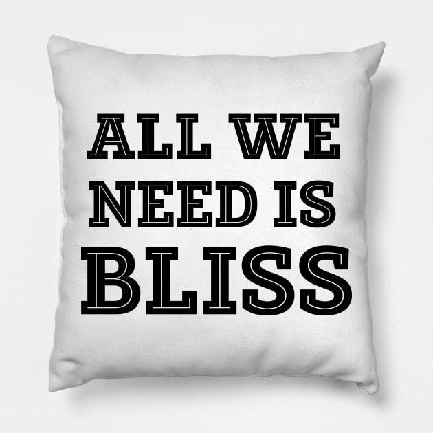 Happiness typography Pillow by MICRO-X