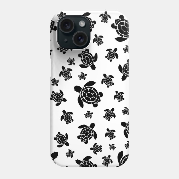 BLACK Turtle Lover Art Phone Case by SartorisArt1