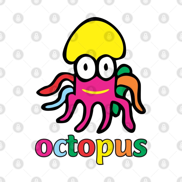 Cute colorful octopus by imdesign