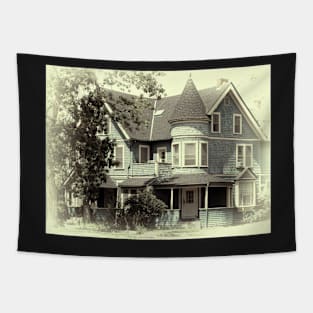 Blue House photograph Tapestry