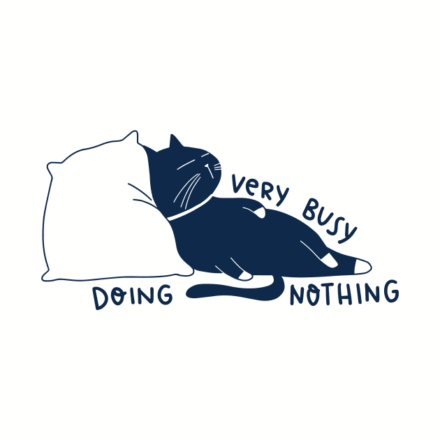 Very Busy Doing Nothing (navy blue) by Moonaries illo