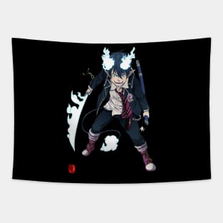 blue exorcist Tapestry