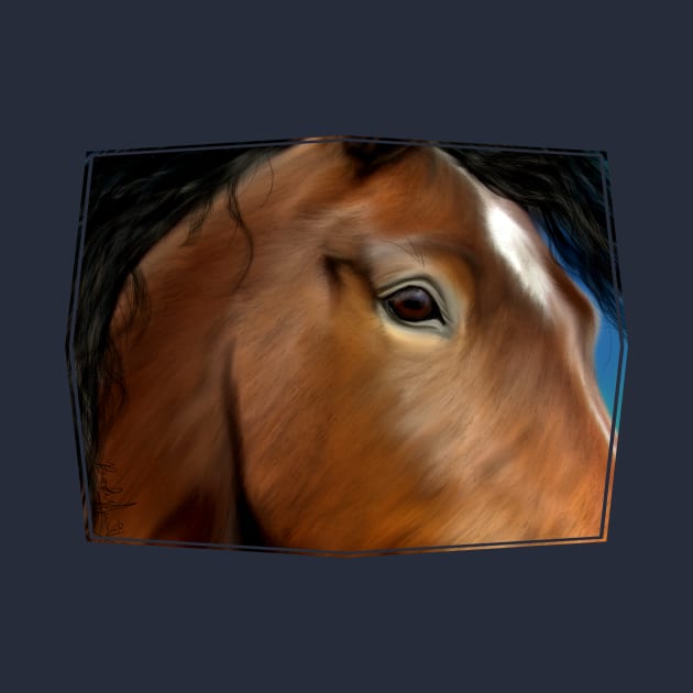 Horse Portrait Close Up by BHDigitalArt